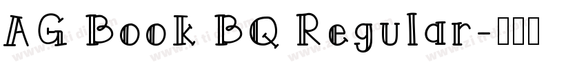 AG Book BQ Regular字体转换